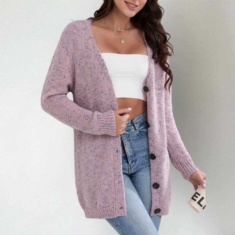 Women's Relaxed Buttoned Cardigan