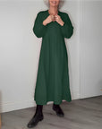 Women's Polished Long Sleeve Maxi Dress