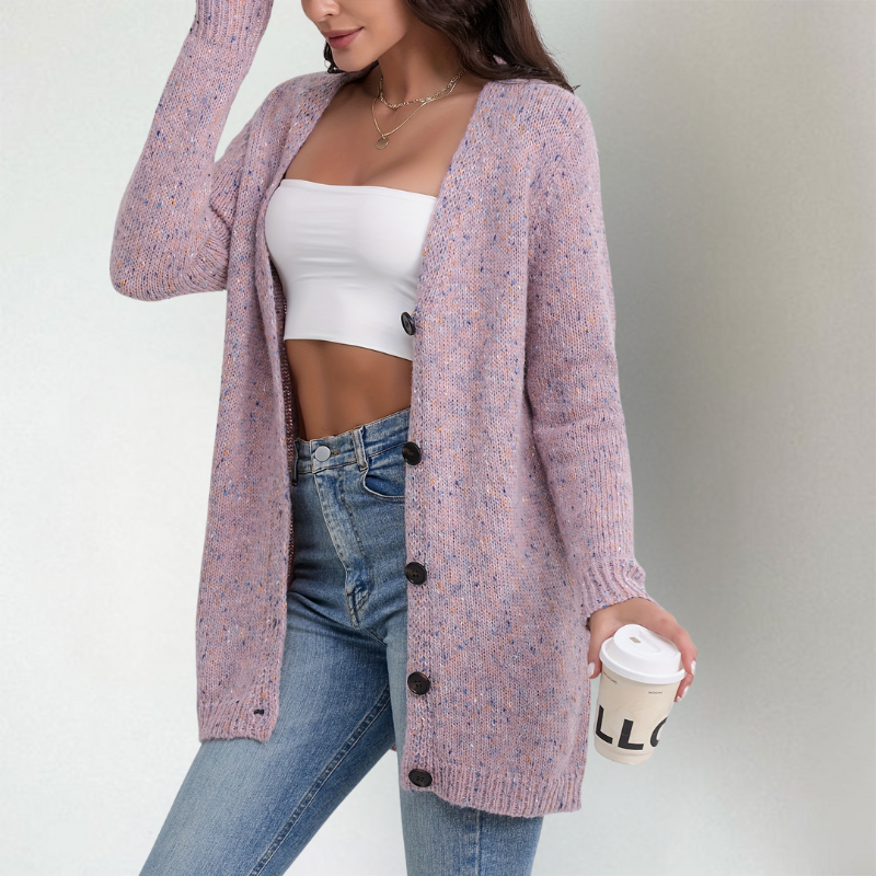 Women's Relaxed Buttoned Cardigan
