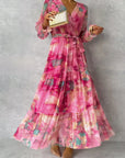 Women’s Maxi Floral Print Wrap Summer Dress