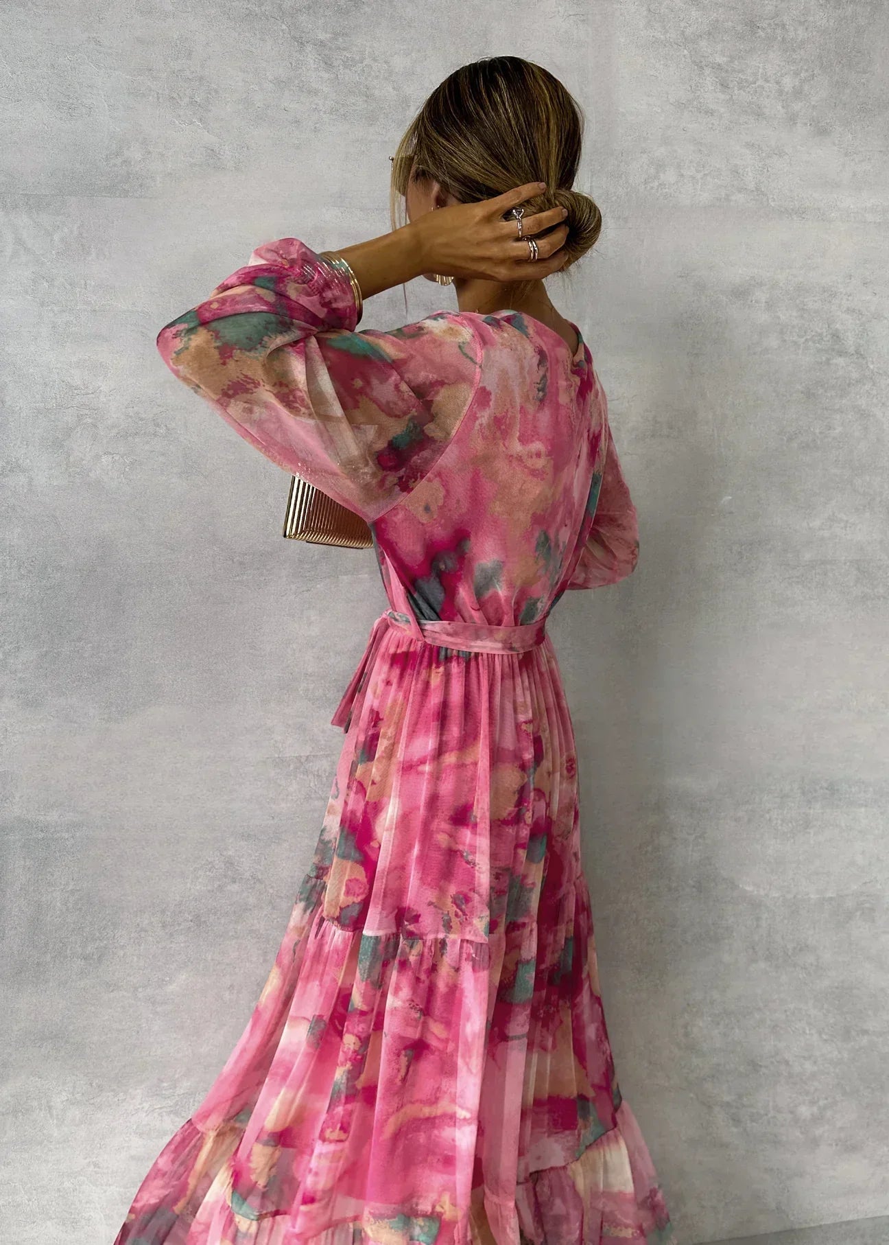 Women’s Maxi Floral Print Wrap Summer Dress
