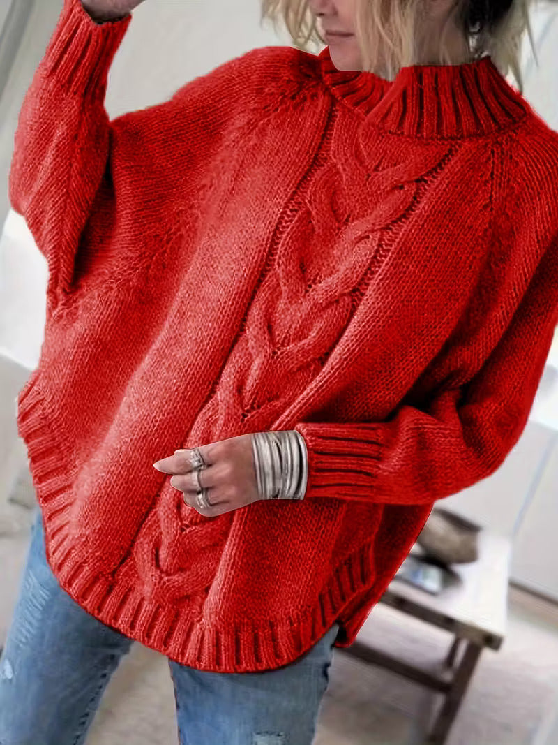Women's Comfortable Cable Knit Sweater
