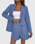 Logan | Open Blazer Shorts Set