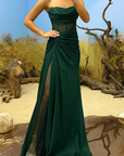 Women's Comfortable Ruched Evening Dress