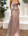 Women's Comfortable Ruched Evening Dress