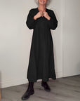 Women's Polished Long Sleeve Maxi Dress