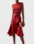 Women's Flattering Sleeveless Midi Dress