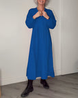Women's Polished Long Sleeve Maxi Dress