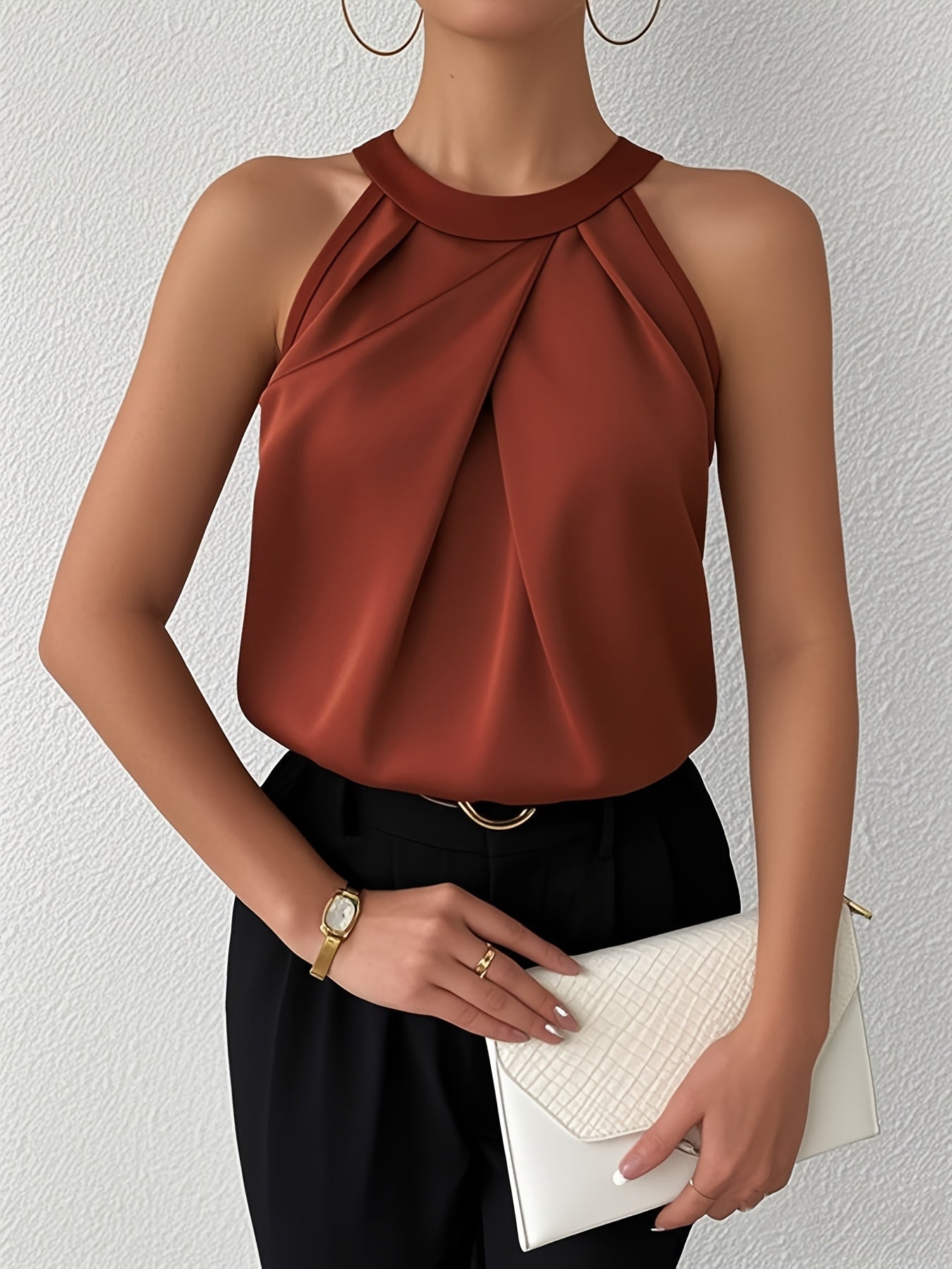 Women's Flattering Satin Blouse