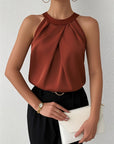 Women's Flattering Satin Blouse