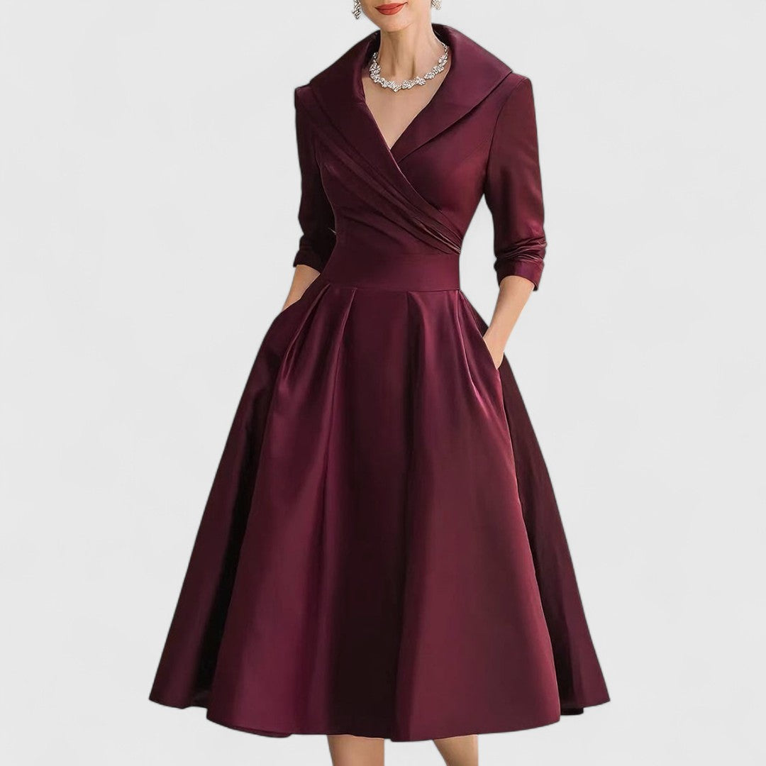 Women's Stylish Wrap Midi Dress