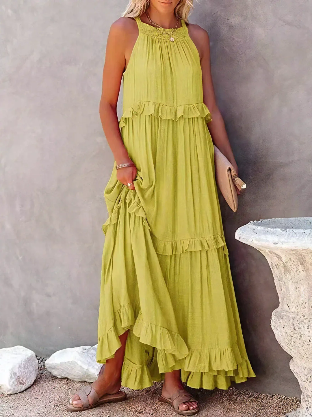 Women's Refined Ruched Maxi Dress