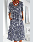 Women's Graceful Printed Midi Dress