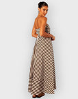 Women's Feminine Ruched Maxi Dress