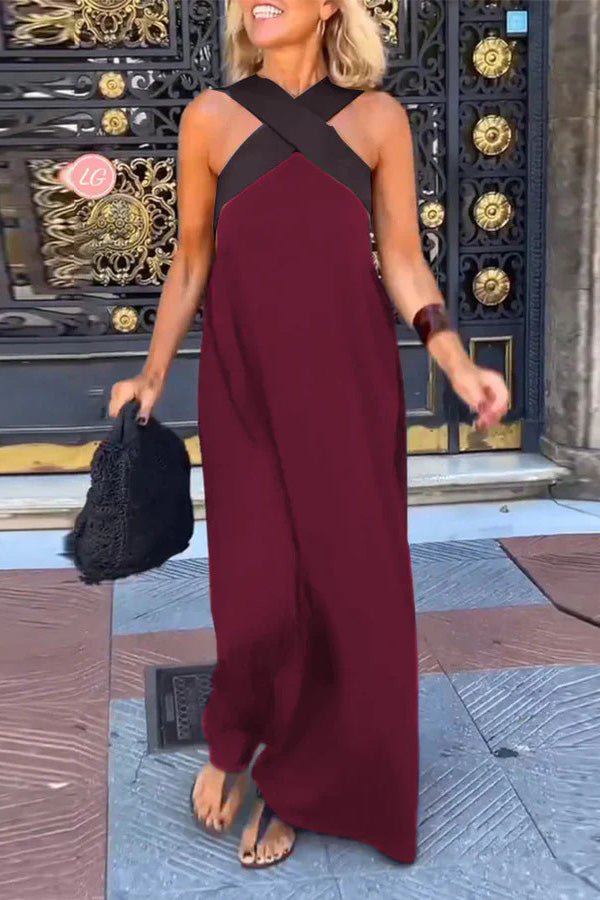 Women's Flowy Backless Dress