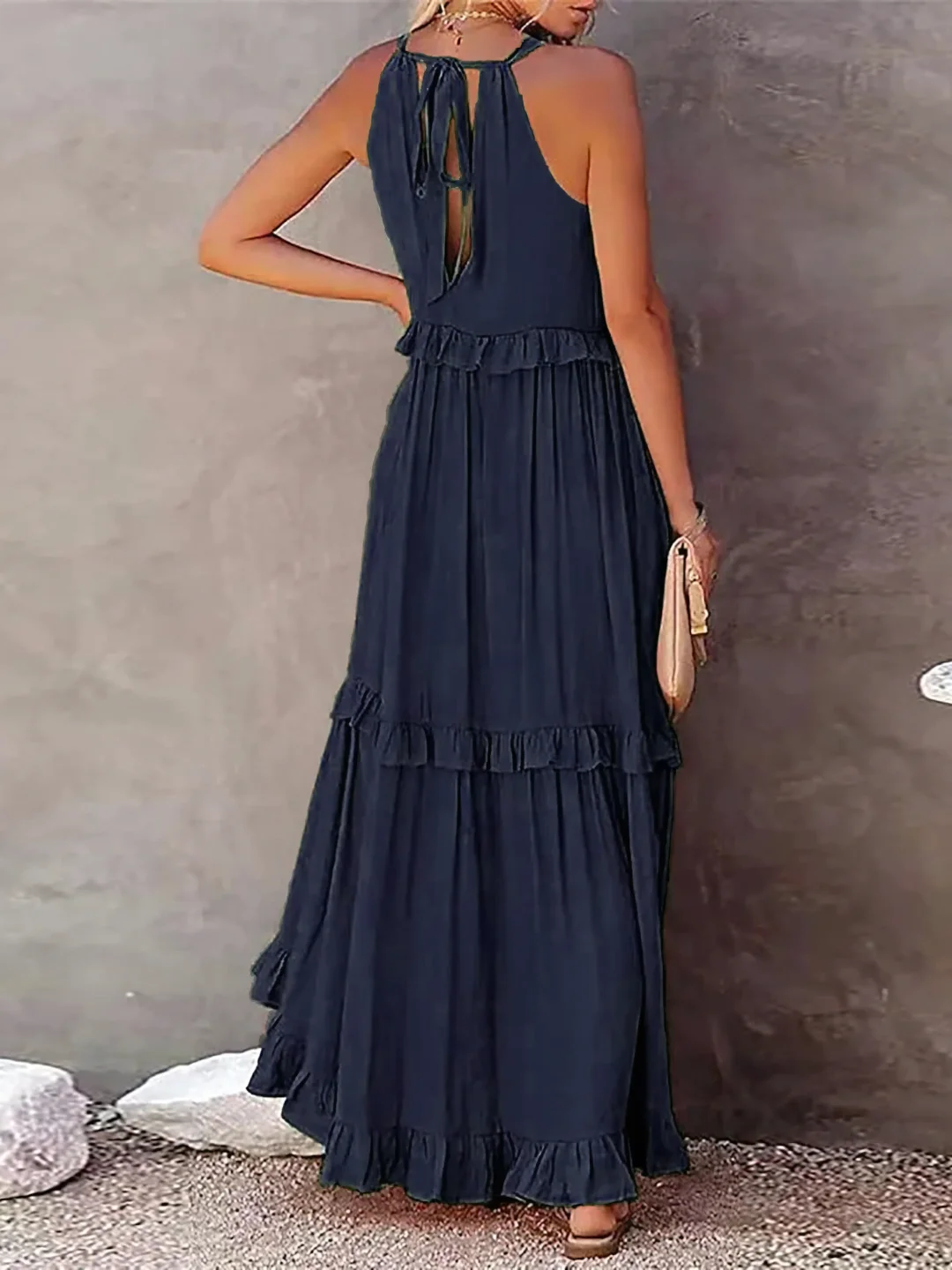 Women's Refined Ruched Maxi Dress