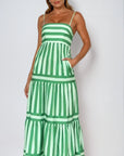 Women's Feminine Tiered Midi Dress