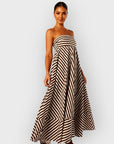 Women's Feminine Ruched Maxi Dress