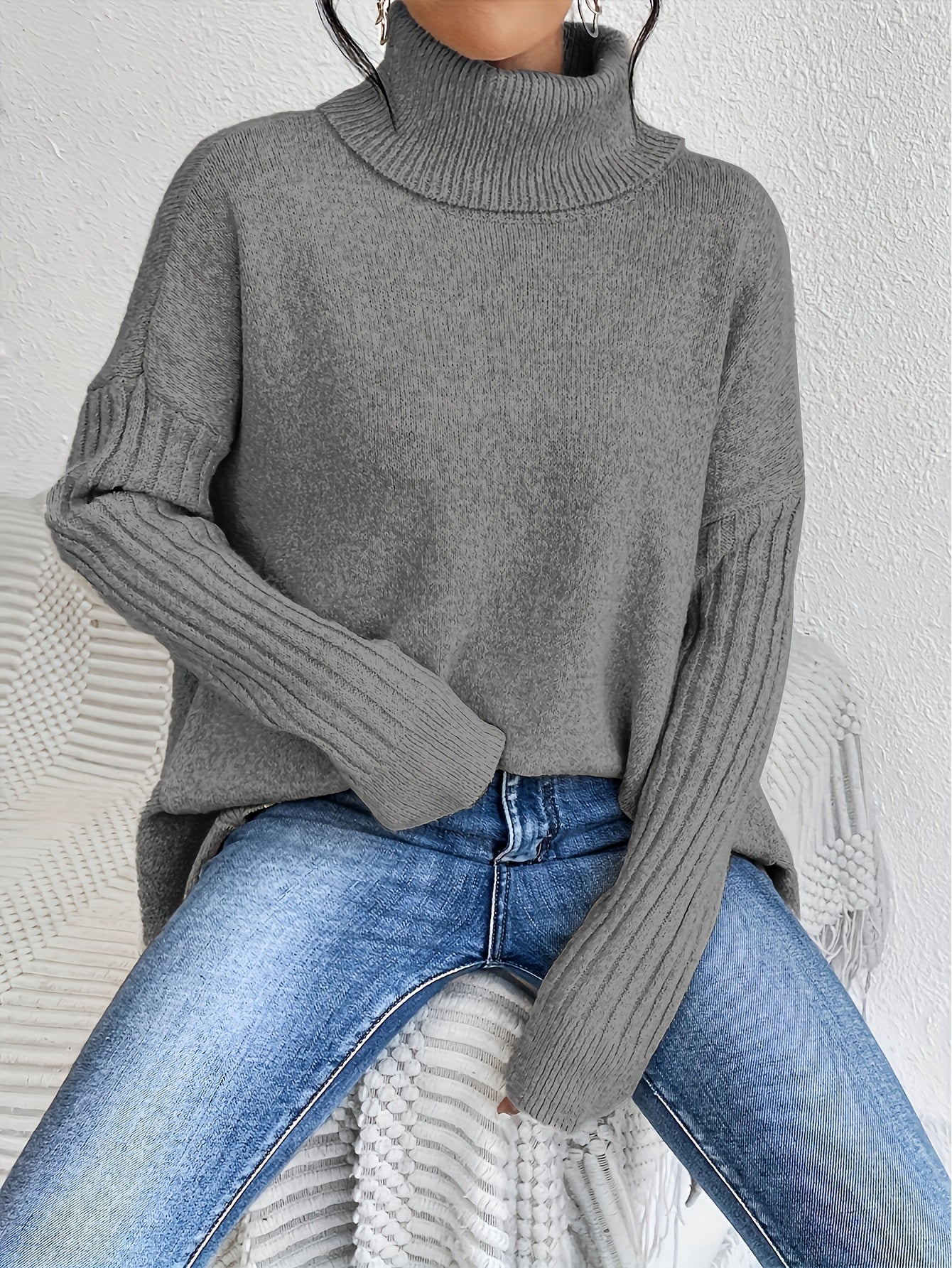 Women's Relaxed Turtleneck Sweater