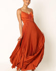 Women's Flattering Pleated Midi Dress