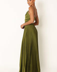 Women's Flattering Pleated Midi Dress