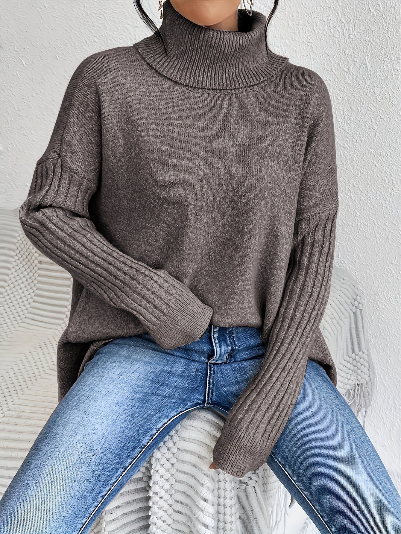 Women's Relaxed Turtleneck Sweater