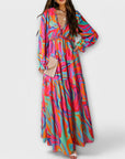 Women's Elegant Pleated Maxi Dress