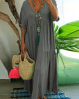 Women's Effortless Short Sleeve Maxi Dress