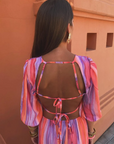 Women's Feminine Backless Maxi Dress