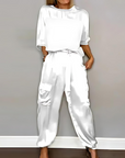 Alma | Satin Finish Pants Set