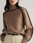 Women's Layered Knitted Turtleneck Sweater