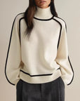 Women's Layered Knitted Turtleneck Sweater