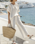 Destiny | Stripe Trim Pants Set