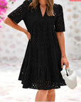 Women's Polished Short Sleeve Mini Dress