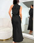 Women's Classic Backless Midi Dress
