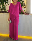 Women's Feminine Wide Leg Set