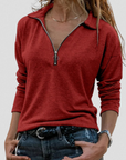 Women's Versatile Zip-Up Sweater