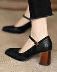 Women's Stylish Square Toe Heels