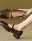 Madelyn | Leather Strap Flats