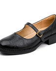 Madelyn | Leather Strap Flats
