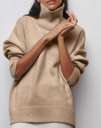 Women's Snug Ribbed Turtleneck Sweater
