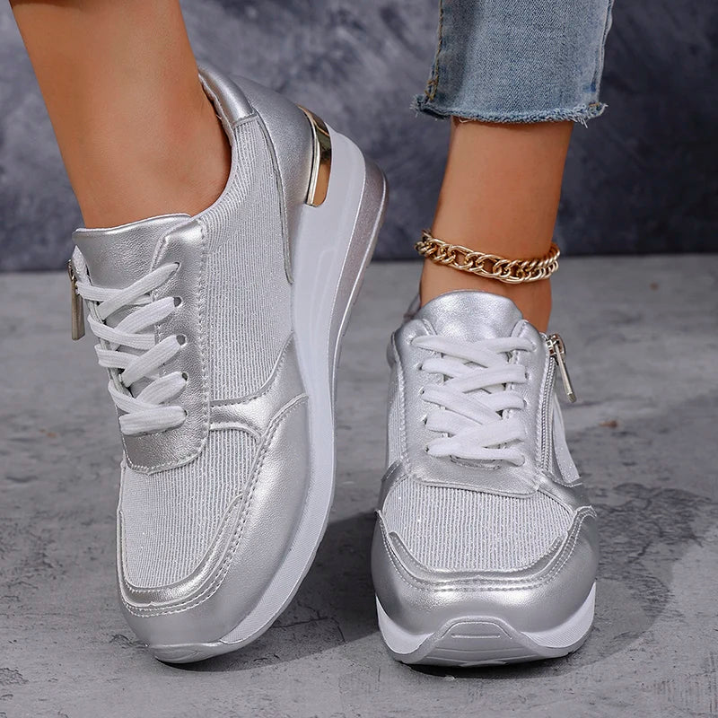 Women's Polished Platform Sneakers