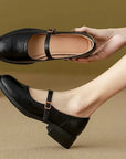 Madelyn | Leather Strap Flats