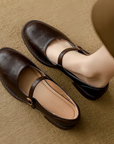 Madelyn | Leather Strap Flats
