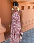 Aria | Ruched Side Maxi Dress
