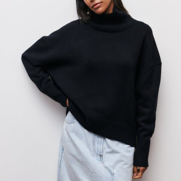 Women's Snug Ribbed Turtleneck Sweater