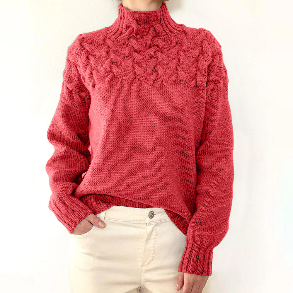Women's Layered Turtleneck Turtleneck Sweater