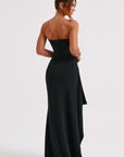 Women's Polished Ruched Maxi Dress