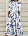 Women's Effortless Printed Midi Dress
