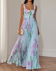 Women's Graceful Pleated Maxi Dress